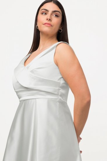 Ulla Popken 817135 Aftenkjole Benhvid - Aftenkjoler - Festkjoler i plus size