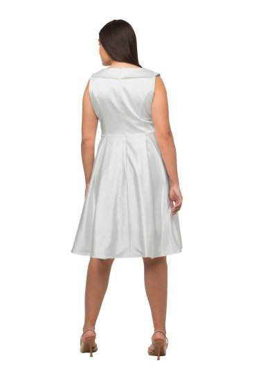 Ulla Popken 817135 Aftenkjole Benhvid - Aftenkjoler - Festkjoler i plus size