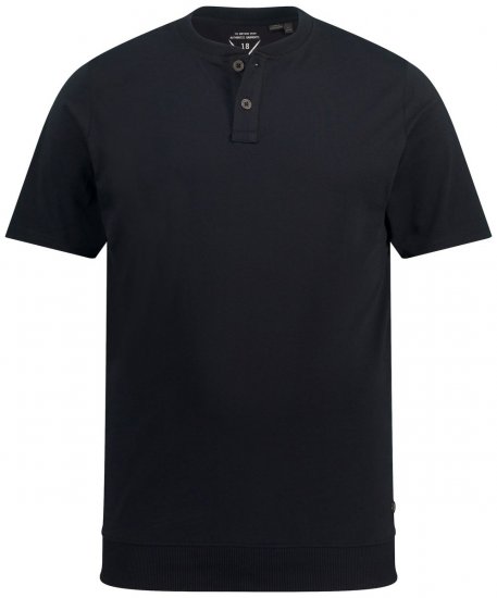 JP1880 818628 Henley-shirt med maveform Sort - T-shirts - T-shirts i store størrelser - 2XL-14XL