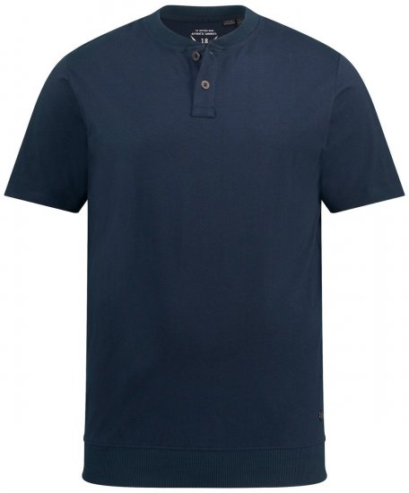 JP1880 818628 Henley-shirt med maveform Mørkeblå - T-shirts - T-shirts i store størrelser - 2XL-14XL