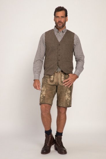 JP1880 Vest Tweed Wool Blend Traditional Light Brown - Habitter og blazere - Habitter og jakkesæt i store størrelser