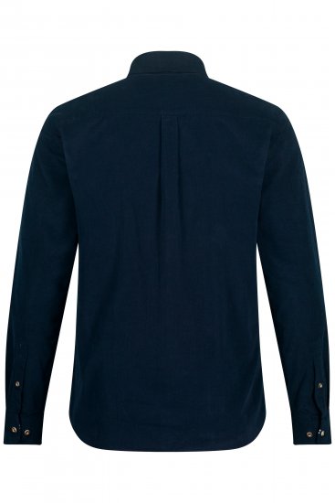 JP1880 Modern Fit Buttoned Collar Cotton Shirt Navy Blue - Skjorter - Skjorter til store mænd 2XL- 8XL