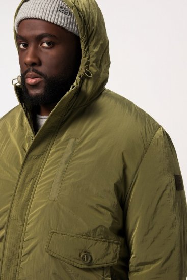 STHUGE Bomber Jacket With Hood Green - Jakker - Jakker i store størrelser, 2XL- 12XL