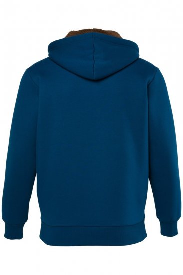 JP1880 820464 Hættejakke med teddyfor Blækblå TALL - TALL trøjer - TALL sweatshirts til høje mænd