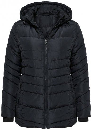 Ulla Popken 820889 Vatteret frakke Sort - Frakker - Frakker i store størrelser
