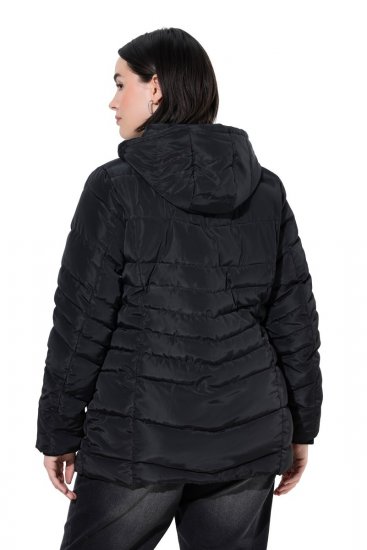 Ulla Popken 820889 Vatteret frakke Sort - Frakker - Frakker i store størrelser