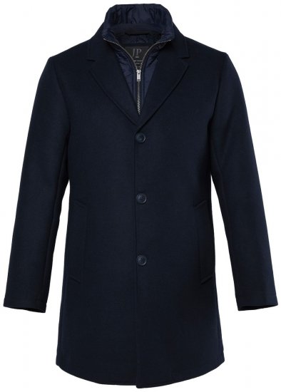 JP1880 821066 Quiltet Uldfrakke Mørkeblå - Jakker - Jakker i store størrelser, 2XL- 12XL