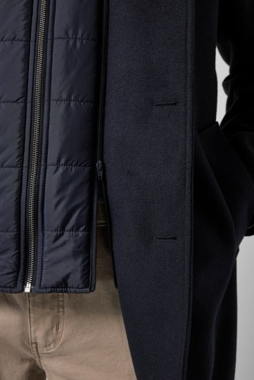 JP1880 821066 Quiltet Uldfrakke Mørkeblå - Jakker - Jakker i store størrelser, 2XL- 12XL