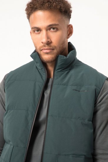 STHUGE 821232 Quiltet vest med lynlås Olivengrøn - Jakker - Jakker i store størrelser, 2XL- 12XL