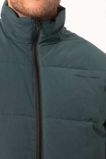 STHUGE 821232 Quiltet vest med lynlås Olivengrøn - Jakker - Jakker i store størrelser, 2XL- 12XL