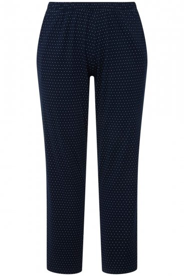 Ulla Popken 821244 Prikket pyjamas Mørkeblå - Pyjama/Loungewear - 