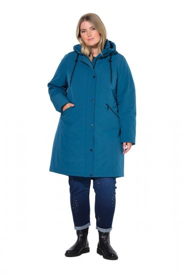 Ulla Popken 821495 Funktionsfrakke Petrol - Frakker - Frakker i store størrelser