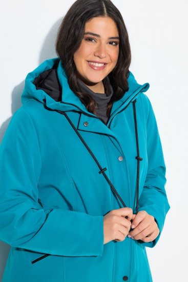 Ulla Popken 821495 Funktionsfrakke Turkis - Frakker - Frakker i store størrelser