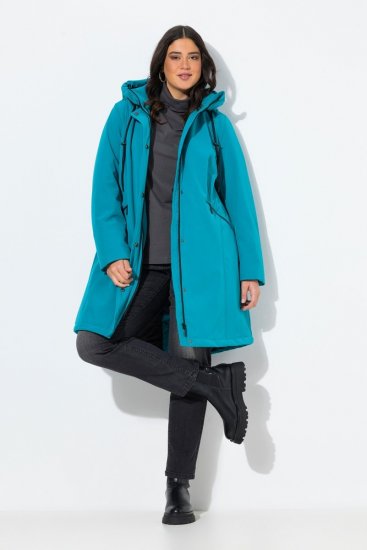 Ulla Popken 821495 Funktionsfrakke Turkis - Frakker - Frakker i store størrelser