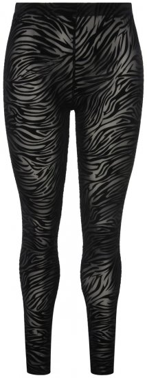 Ulla Popken 822286 Dyreprintede strømpeleggings Sort - Strømpebukser & strømper - 