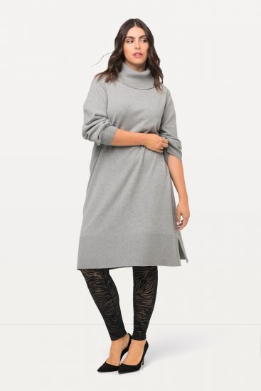 Ulla Popken 822286 Dyreprintede strømpeleggings Sort - Strømpebukser & strømper - 