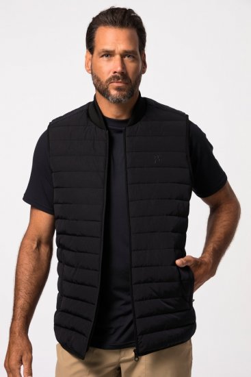 JP1880 Guilted College Collar Golf Vest Dark Navy - Sportstøj & outdoor - Sportstøj i store størrelser til mænd