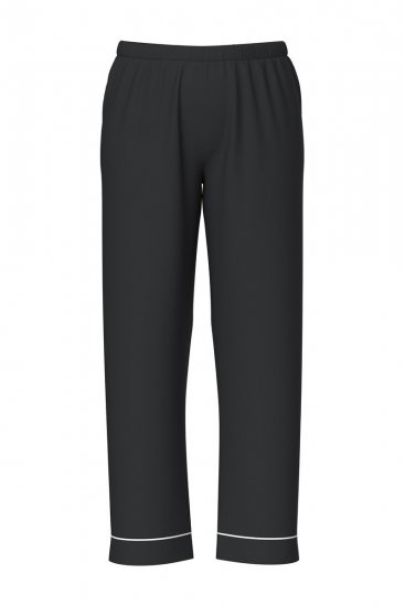 Ulla Popken 823030 Pyjamas med skjortekrave Sort - Pyjama/Loungewear - 
