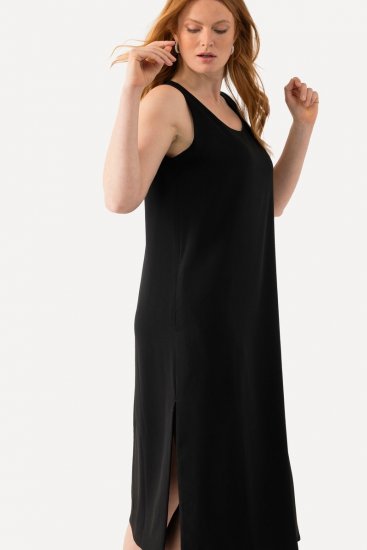 Ulla Popken 823276 Ærmeløs kjole Sort - Maxikjoler - Maxikjoler i plus size