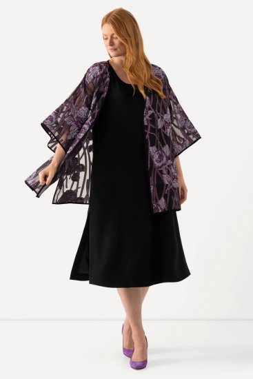 Ulla Popken 823276 Ærmeløs kjole Sort - Maxikjoler - Maxikjoler i plus size