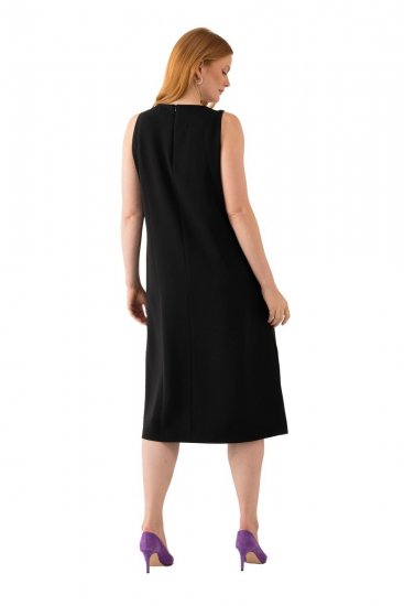 Ulla Popken 823276 Ærmeløs kjole Sort - Maxikjoler - Maxikjoler i plus size