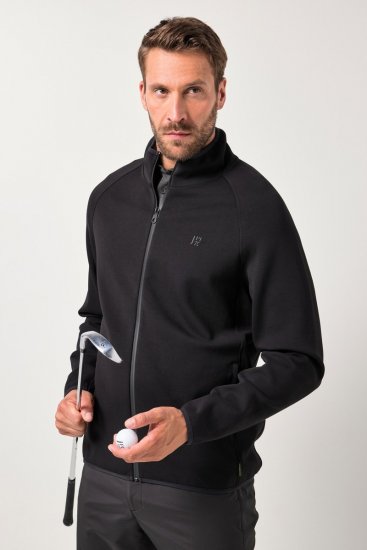 JAY-PI FLEXNAMIC® Golf Sweat Jacket with Zipper Black - Sportstøj & outdoor - Sportstøj i store størrelser til mænd