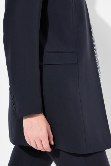 Ulla Popken 823318 Blazer med høj krave Mørkeblå - Blazere - Blazere i plusstørrelser til kvinder