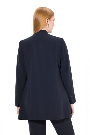 Ulla Popken 823318 Blazer med høj krave Mørkeblå - Blazere - Blazere i plusstørrelser til kvinder