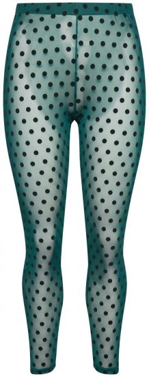 Ulla Popken 823383 Prikkede strømpeleggings Olivengrøn - Strømpebukser & strømper - 
