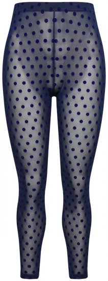 Ulla Popken 823383 Prikkede strømpeleggings Mørkeblå - Strømpebukser & strømper - 