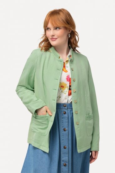 Ulla Popken 823539 Jakke Olivengrøn - Jakker - Dame jakker i store størrelser