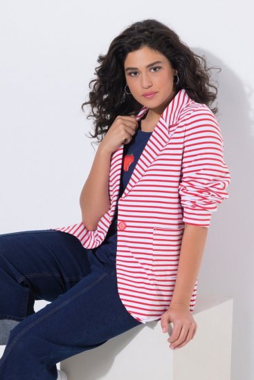 Ulla Popken 824355 Jerseyblazer Koral - Blazere - Blazere i plusstørrelser til kvinder