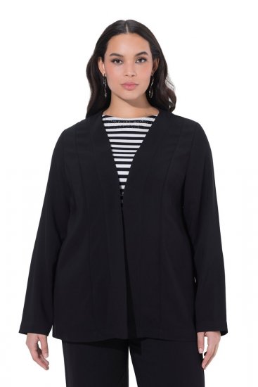 Ulla Popken 825828 Jakke Sort - Jakker - Dame jakker i store størrelser