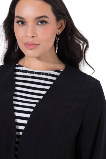 Ulla Popken 825828 Jakke Sort - Jakker - Dame jakker i store størrelser