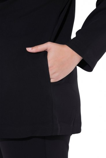 Ulla Popken 825828 Jakke Sort - Jakker - Dame jakker i store størrelser