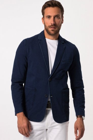 JP1880 826175 Sweatblazer i vintagelook Mørkeblå - Habitter og blazere - Habitter og jakkesæt i store størrelser