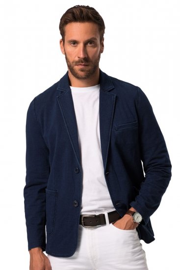 JP1880 826175 Sweatblazer i vintagelook Mørkeblå - Habitter og blazere - Habitter og jakkesæt i store størrelser