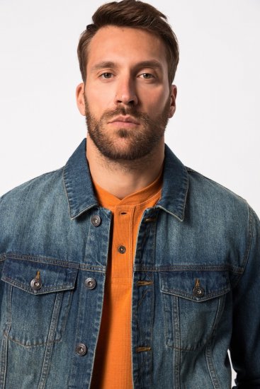 JP1880 826234 Denimjakke med brystlommer Indigoblå - Jakker - Jakker i store størrelser, 2XL- 12XL