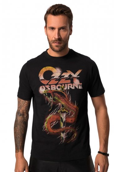 JP1880 Ozzy Osbourne Graphic Band T-Shirt Black - T-shirts - T-shirts i store størrelser - 2XL-14XL