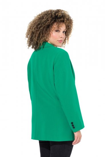 Ulla Popken 826487 Oversize blazer med klaplommer Smaragdgrøn - Blazere - Blazere i plusstørrelser til kvinder