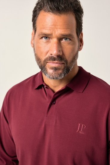 JP1880 Polo Shirt Pique Long Sleeve Red - Polotrøjer - Polotrøjer 2XL-8XL