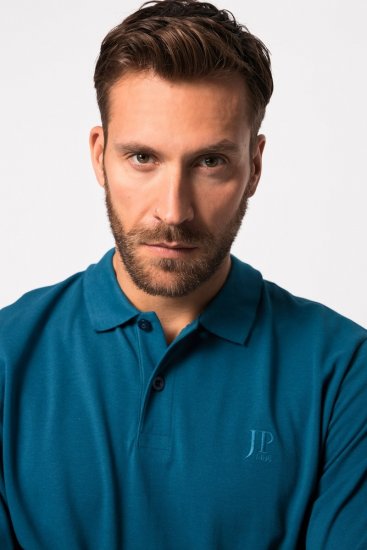 JP1880 Polo Shirt Long Sleeve Blue - Polotrøjer - Polotrøjer 2XL-8XL