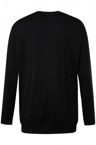 JP1880 827128 Langærmet T-shirt med maveform Sort - T-shirts - T-shirts i store størrelser - 2XL-14XL