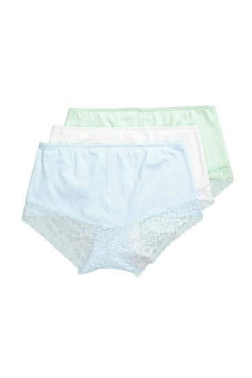 Ulla Popken 827465 Hipstertrusser med blonde 3-pak Blå - Trusser - 