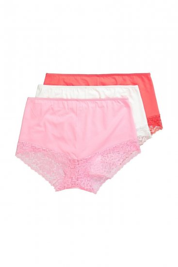 Ulla Popken 827465 Hipstertrusser med blonde 3-pak Rosa - Trusser - 