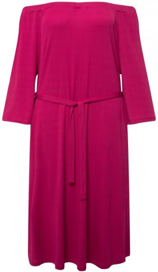 Ulla Popken 827740 Jerseykjole med 3/4-ærmer Rosa - Midikjoler - Midikjoler i store størrelser