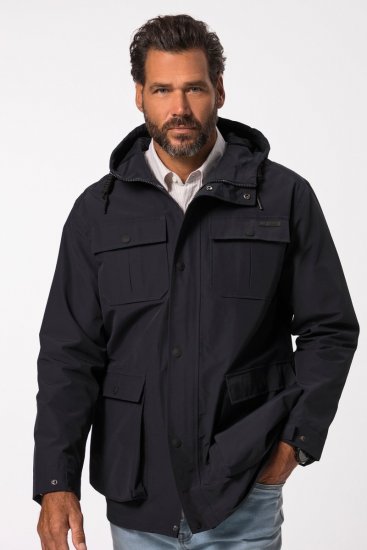 JP1880 828706 Regnjakke med skjult lynlås Mørkeblå - Jakker - Jakker i store størrelser, 2XL- 12XL