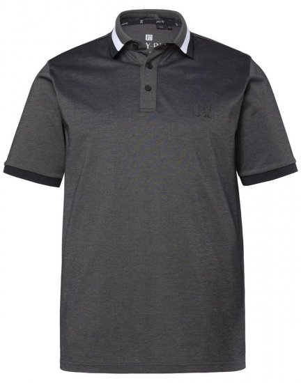 JAY-PI Quickdry Two-Tone Golf Poloshirt Black - Polotrøjer - Polotrøjer 2XL-8XL