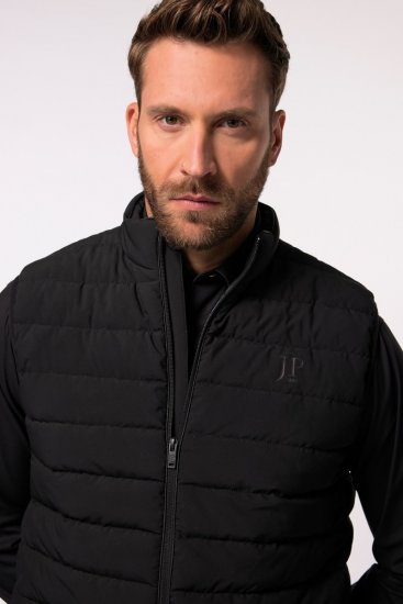 JP1880 Quilted Gilet Stand-Up Collar Black - Jakker - Jakker i store størrelser, 2XL- 12XL