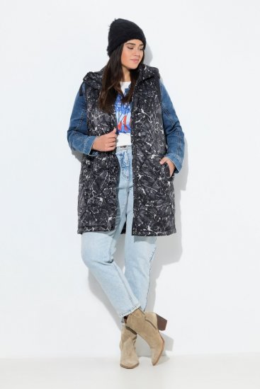 Ulla Popken 829120 Vejrbestandig vest Antracit - Veste - 